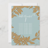 Invitation Table Sièges Dusty Blue et White Wreath Bridal (Dos)