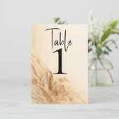 Invitation Table texturée bohème en ivoire botanique crème (Debout devant)