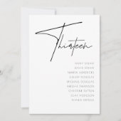 Invitation Tableau 13 Mariage moderne Numéro de tableau modèl (Devant)