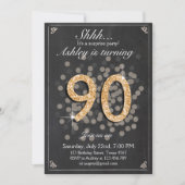Invitation Tableau 90 rustiques d'invitation d'anniversaire (Devant)