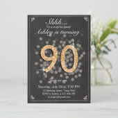 Invitation Tableau 90 rustiques d'invitation d'anniversaire (Debout devant)