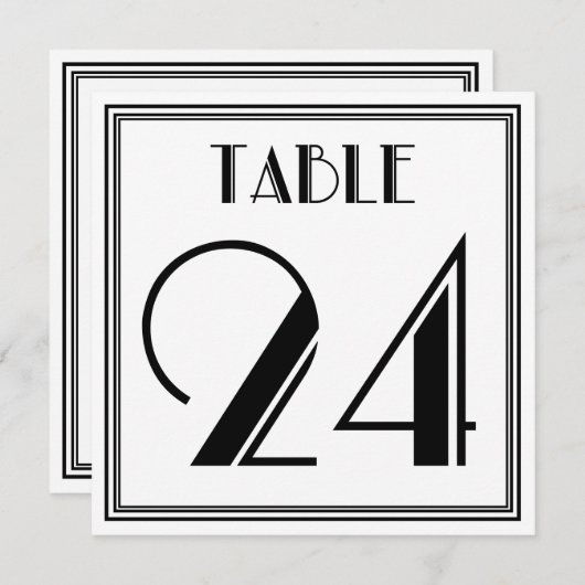 Invitation Tableau Art déco n° 24 (Devant / Derrière)