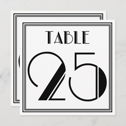 Invitation Tableau Art déco n° 25 (Devant / Derrière)