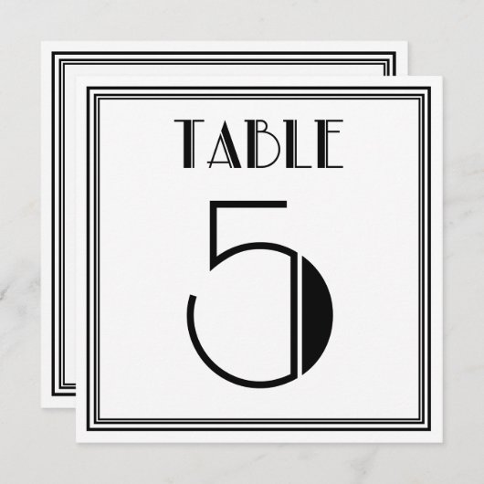 Invitation Tableau Art déco n° 5 (Devant / Derrière)