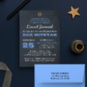 Invitation Tableau bleu étoile de David Bar Mitzvah