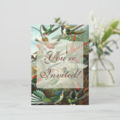 Invitation tableau classique de la faune des oiseaux colibris (Debout devant)