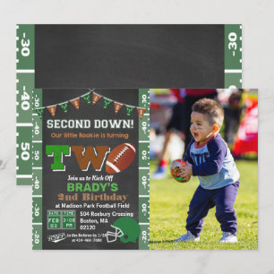 Invitation tableau craie pour fête de football pou