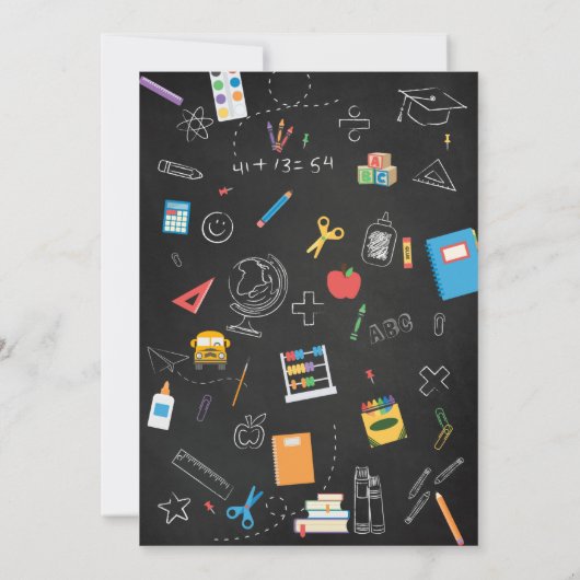 Invitation Tableau d'affichage des diplômes de maternelle - M (Dos)