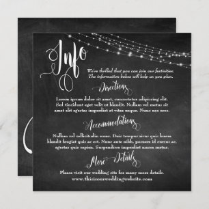 Invitation Tableau de bord avec cordes de lumière, Script d'i