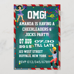 Invitation Tableau de bord Chevrons et Jocks