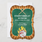 Invitation Tableau de bord de baseball rétro Tailgate Party (Dos)