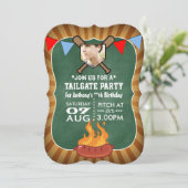 Invitation Tableau de bord de baseball rétro Tailgate Party (Debout devant)