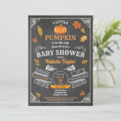 Invitation Tableau de bord de l'invitation citrouille vintage (Debout devant)
