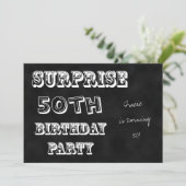 Invitation Tableau de bord de l'invitation de la fête du 50e  (Debout devant)