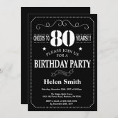 Invitation Tableau de bord de l'invitation du 80e anniversair (Devant / Derrière)