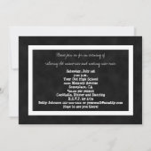 Invitation Tableau de bord de réunion de classe 40e année (Dos)