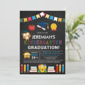 Invitation Tableau de bord des diplômes de maternelle (Debout devant)