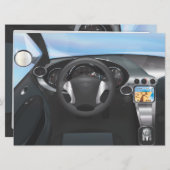 Invitation Tableau de bord des voitures de sport (Devant / Derrière)