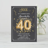Invitation Tableau de bord d'or de l'invitation surprise 40e (Debout devant)