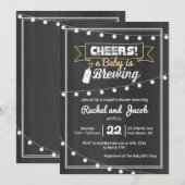 Invitation Tableau de bord du Baby shower de brassage pour bé (Devant / Derrière)