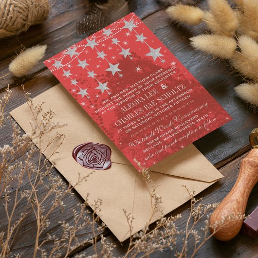 Invitation Tableau de bord du Mariage du soir sous les étoile