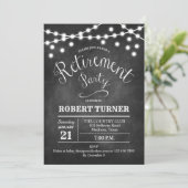 Invitation Tableau de bord du parti de retraite rustique (Debout devant)