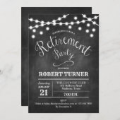 Invitation Tableau de bord du parti de retraite rustique (Devant / Derrière)