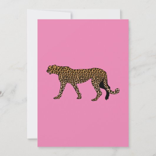 Invitation tableau de bord Empreinte de léopard (Dos)