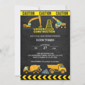 Invitation Tableau de bord en construction Baby shower (Devant)