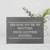 Invitation Tableau de bord GROOMSMAN / BEST MAN Drôle Proposi (Debout devant)