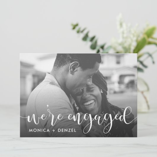 Invitation Tableau de bord moderne & Script Engagement Party  (Debout devant)