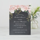 Invitation tableau de bord rose floral (Debout devant)