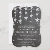 Invitation Tableau de bord rustique Mariage sous les étoiles (Devant)