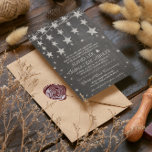 Invitation Tableau de bord rustique Mariage sous les étoiles<br><div class="desc">Sous le Stars Chalkboard Vintage Modern 4 juillet,  Fête de l'Indépendance,  Retro Chalkboard Stars Thème Mariage. Chalkboard Moderne Typographie Vintage Invitations Chalkboard doux et sassant Cottagecore Style Bistro Design Mariage esthétique</div>
