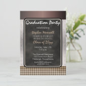 Invitation Tableau de bord rustique | Partie de graduation en (Debout devant)