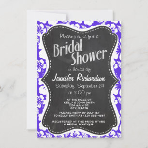 Invitation Tableau de bord vintage; Hibiscus tropical violet 