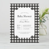 Invitation Tableau de contrôle En vichy plaqué noir et blanc (Debout devant)