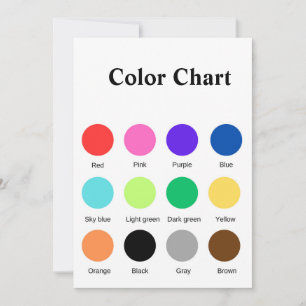Invitation Tableau de couleurs pour l'école enseignant enfant