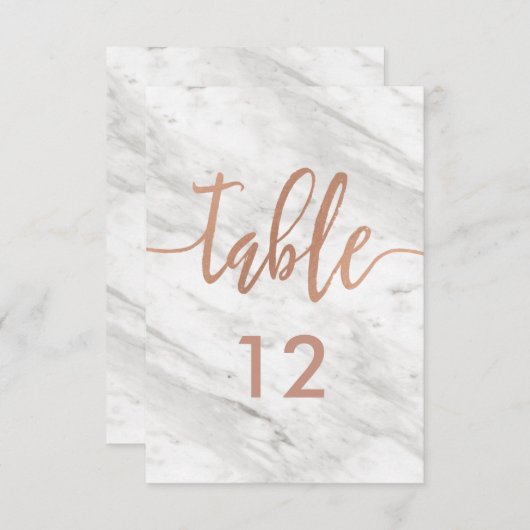Invitation Tableau de disposition des places en marbre blanc  (Devant / Derrière)