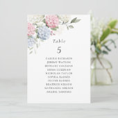 Invitation Tableau de disposition des sièges Floral Blue Pink (Debout devant)