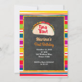 Invitation Tableau de fête d'anniversaire de Mexicain de (Devant)