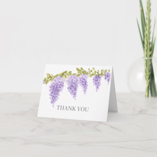Invitation Tableau de Fleur de Glycine Merci (Devant)