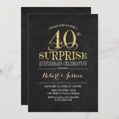 Invitation Tableau de mariage 40e anniversaire de mariage cra (Devant / Derrière)