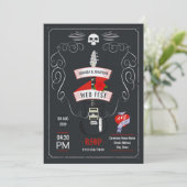 Invitation Tableau de mariage Rock and Roll (Debout devant)