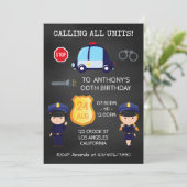 Invitation Tableau de naissance Cops et Voleurs (Debout devant)