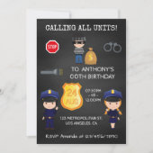 Invitation Tableau de naissance Cops et Voleurs (Devant)