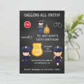 Invitation Tableau de naissance Cops et Voleurs (Debout devant)