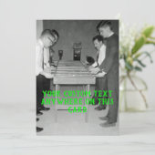 INVITATION TABLEAU DE PHOTOGRAPHIE DE FOOSBALL VINTAGE (Debout devant)