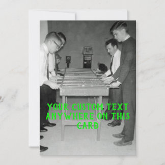 INVITATION TABLEAU DE PHOTOGRAPHIE DE FOOSBALL VINTAGE