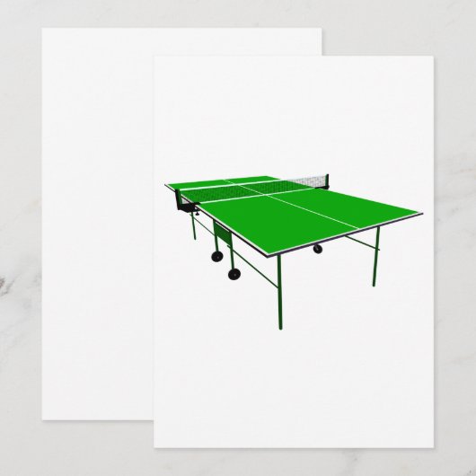 Invitation Tableau de ping-pong (Devant / Derrière)